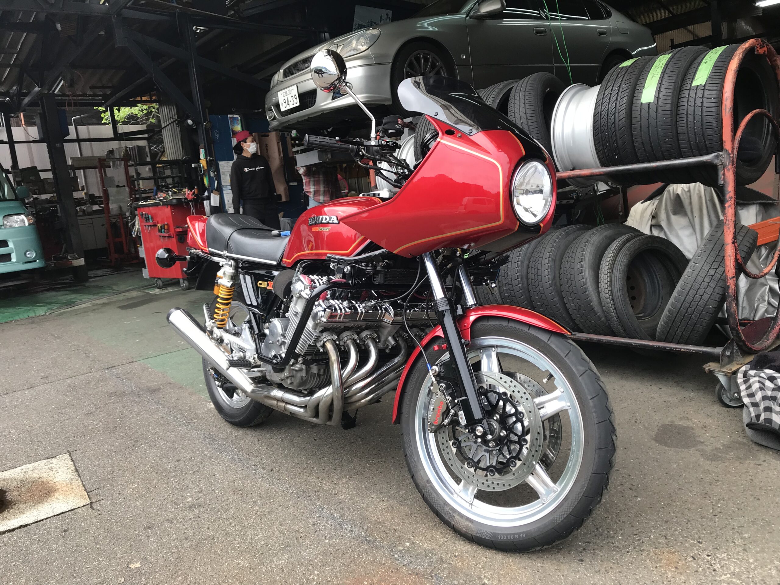 CBX550F インテグラ カウル ステー、ライト付 CBX400F-